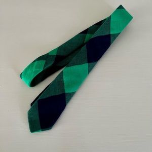 Crewcuts Youth Boys Buffalo Plaid Green & Navy Tie - 42 inch Size 2-7